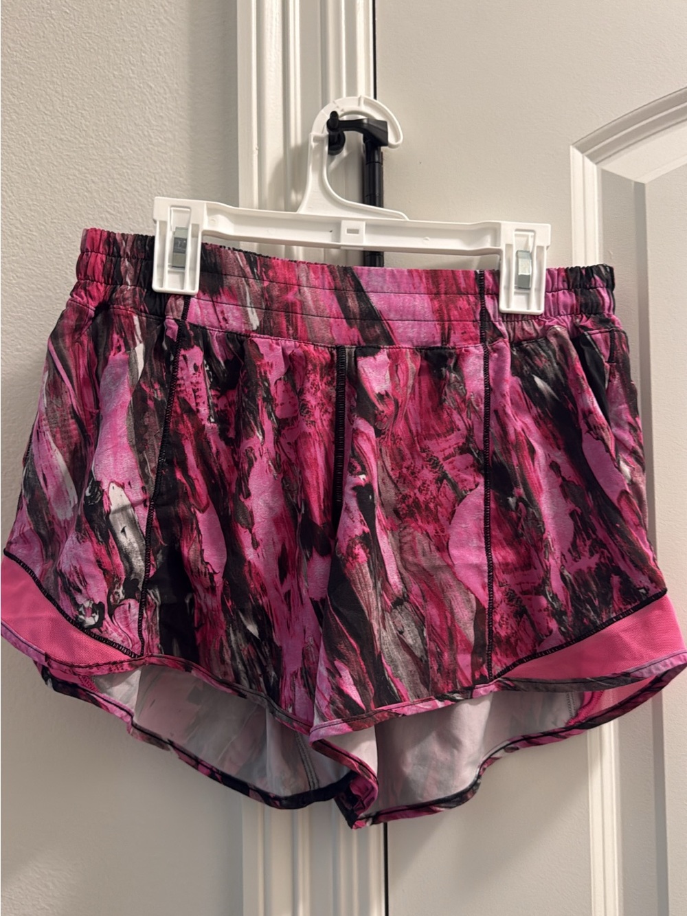 lululemon athletica Women's Pink Black Marble Athletic Shorts